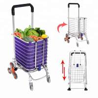 Wholesale Grocery Supermarket Climbing Stair Folding shopping cart trolley