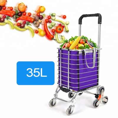 aluminium alloy  shopping cart multifunction portable folding shopping cart